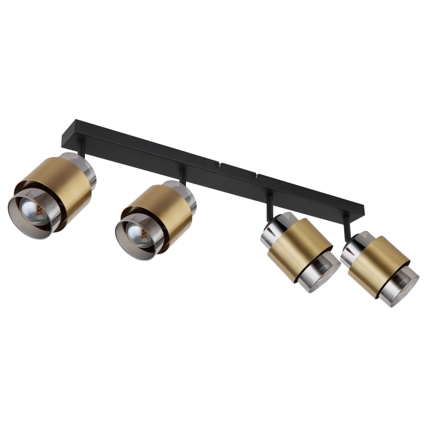 Globo - Spotlight 4xE27/40W/230V black/brass