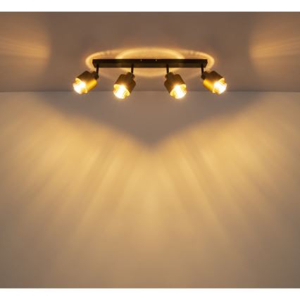 Globo - Spotlight 4xE27/40W/230V Black/Bronze