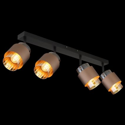 Globo - Spotlight 4xE27/40W/230V Black/Bronze