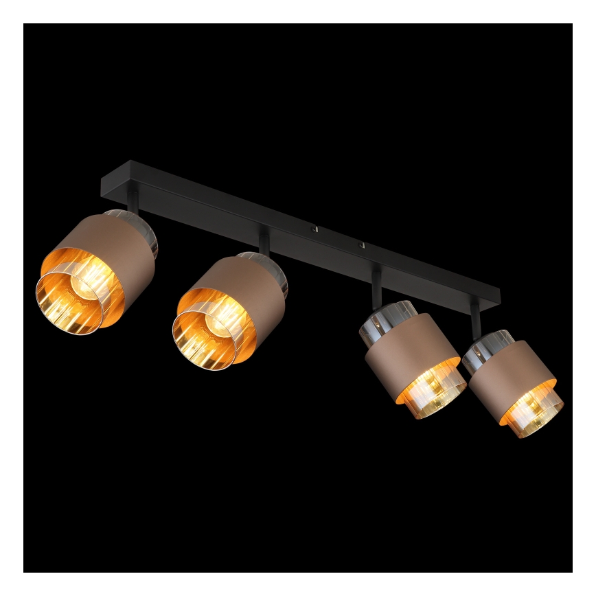 Globo - Spotlight 4xE27/40W/230V Black/Bronze