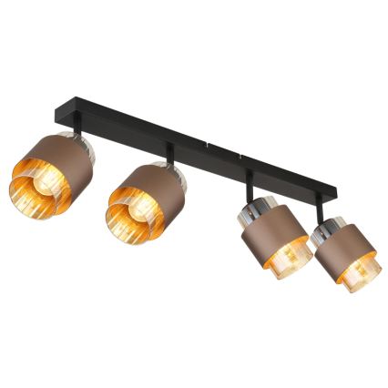 Globo - Spotlight 4xE27/40W/230V Black/Bronze