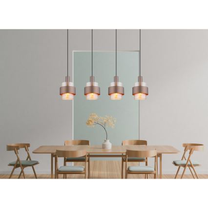 Globo - Chandelier on a string 4xE27/60W/230V