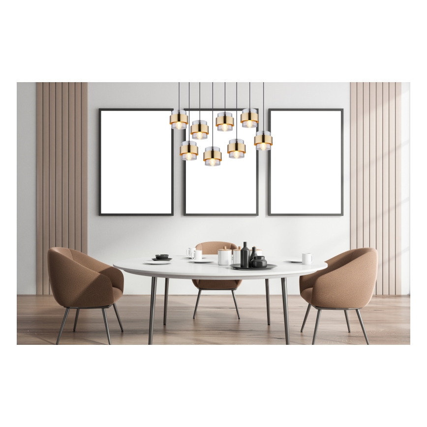 Globo - Chandelier on a string 8xE27/60W/230V