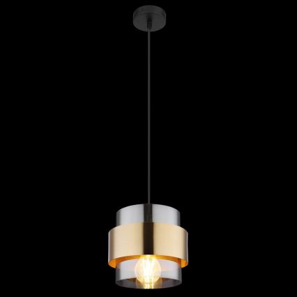 Globo - Chandelier on a string 1xE27/60W/230V black/brass