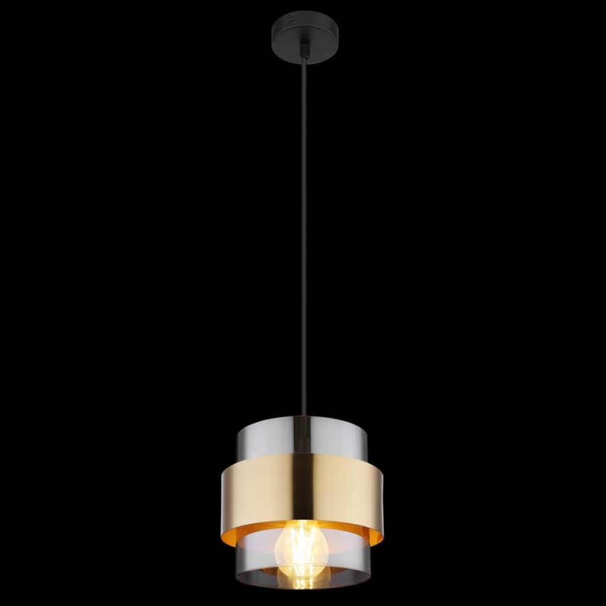 Globo - Chandelier on a string 1xE27/60W/230V black/brass