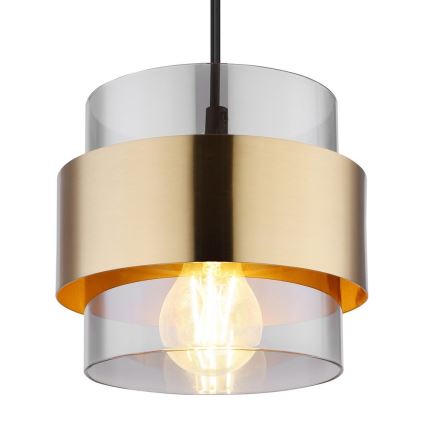 Globo - Chandelier on a string 1xE27/60W/230V black/brass