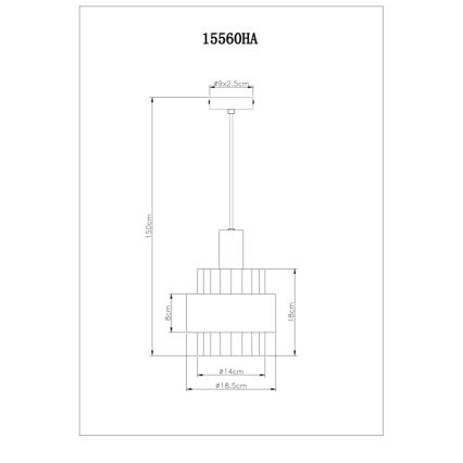 Globo - Chandelier on a string 1xE27/60W/230V d. 18,5 cm