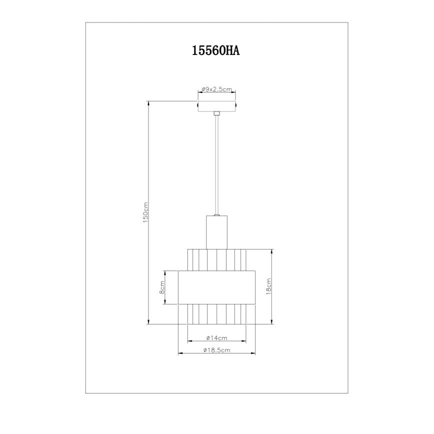 Globo - Chandelier on a string 1xE27/60W/230V d. 18,5 cm
