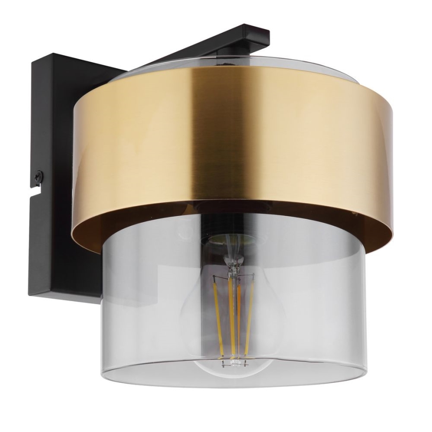 Globo - Wall light 1xE27/60W/230V black/brass