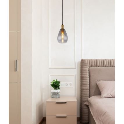 Globo - Chandelier on a string 1xE27/40W/230V brass