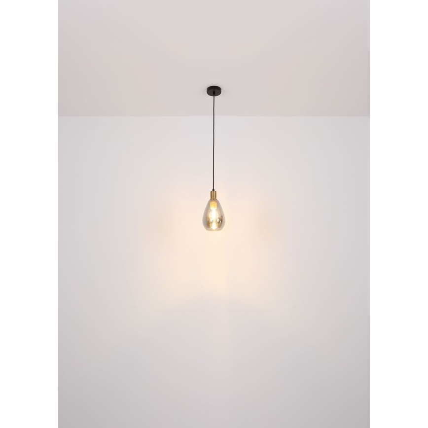 Globo - Chandelier on a string 1xE27/40W/230V brass