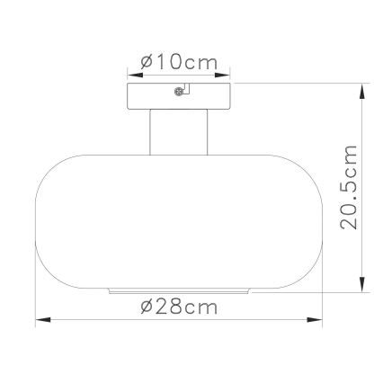 Globo - Surface-mounted chandelier 1xE27/40W/230V d. 28 cm clear