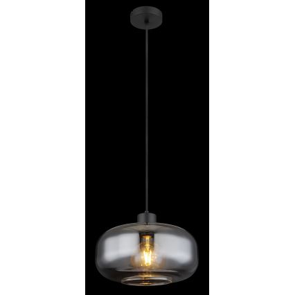 Globo - Chandelier on a string 1xE27/40W/230V d. 28 cm grey