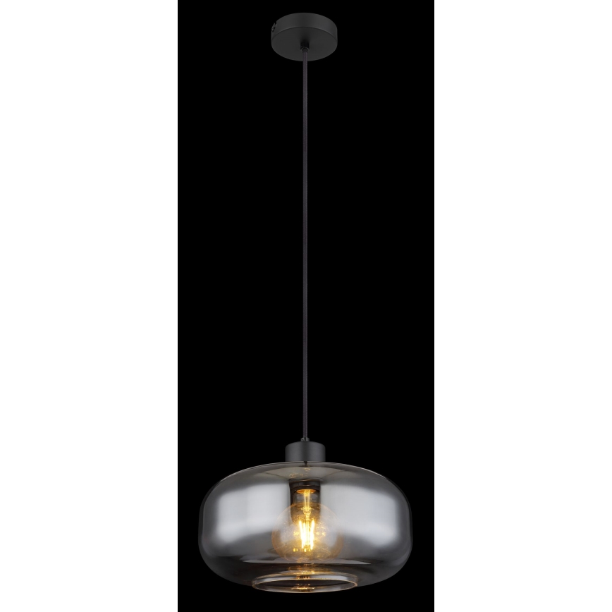 Globo - Chandelier on a string 1xE27/40W/230V d. 28 cm grey