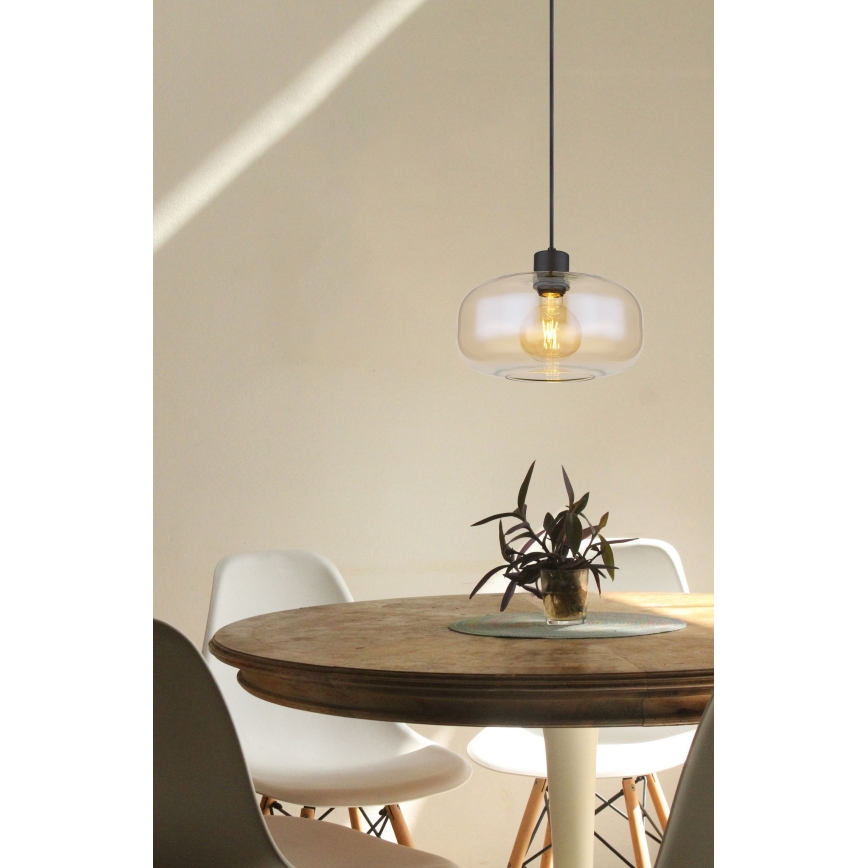 Globo - Chandelier on a string 1xE27/40W/230V d. 28 cm clear