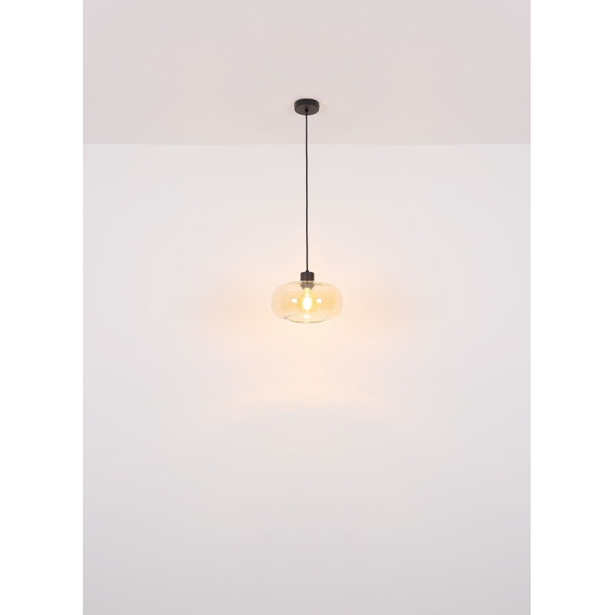Globo - Chandelier on a string 1xE27/40W/230V d. 28 cm clear