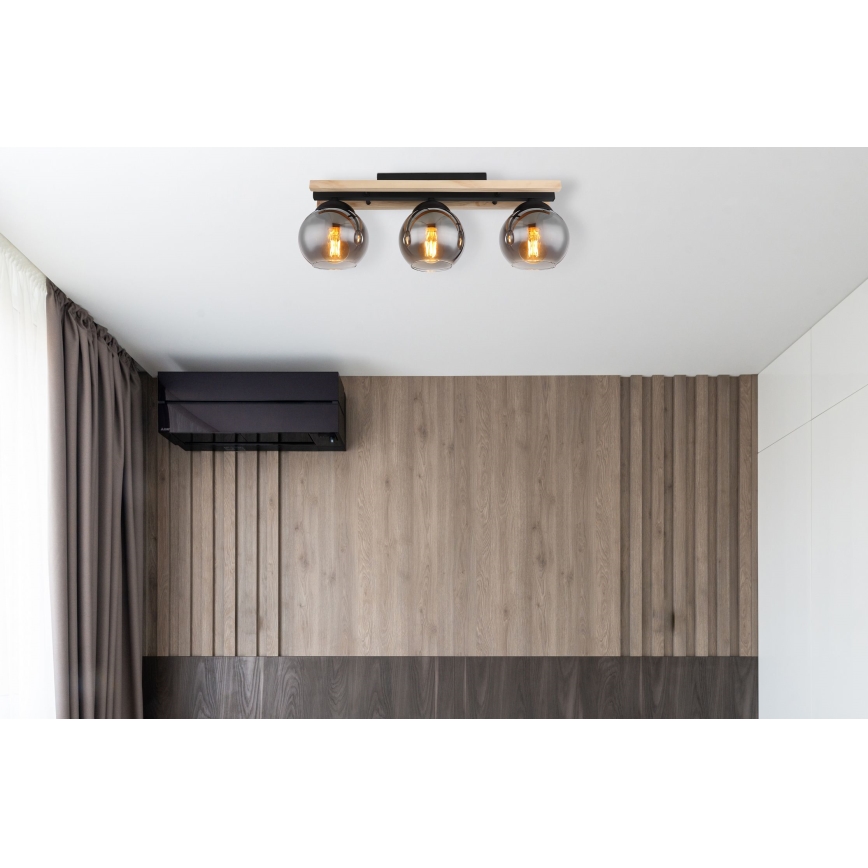 Globo - Surface-mounted chandelier 3xE27/25W/230V pine