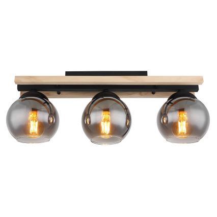 Globo - Surface-mounted chandelier 3xE27/25W/230V pine