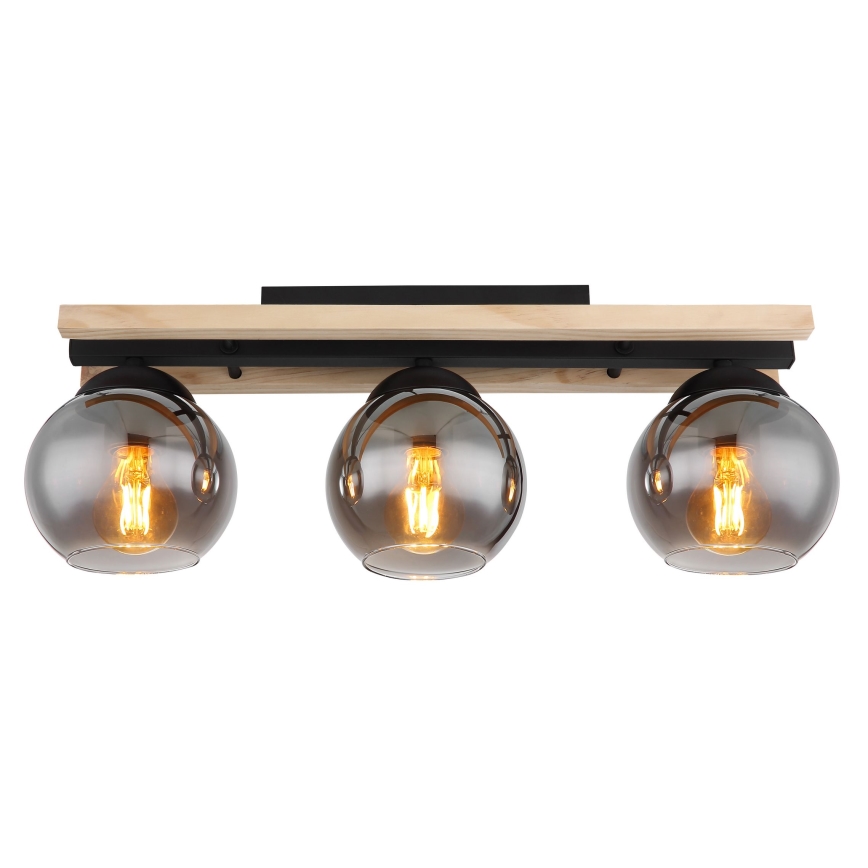 Globo - Surface-mounted chandelier 3xE27/25W/230V pine