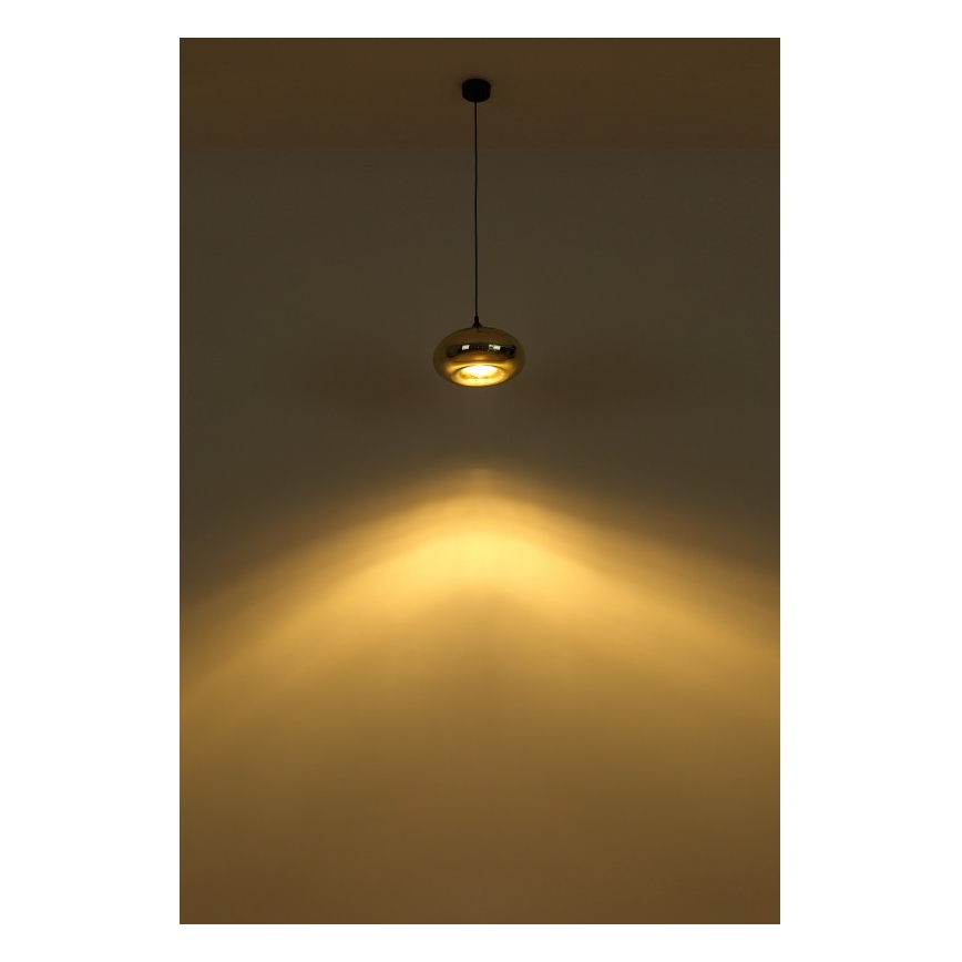 Globo - Chandelier on a string 1xE27/60W/230V shiny chrome