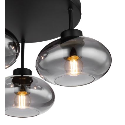 Globo - Surface-mounted ceiling light 3xE27ILLU/40W/230V black