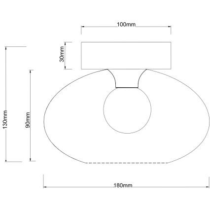 Globo - Ceiling Light 1xE27ILLU/40W/230V Black