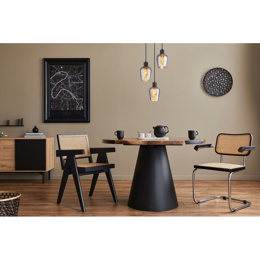 Globo - Chandelier on a string 3xE27/40W/230V d. 28,5 cm black