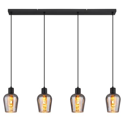 Globo - Chandelier on a string 4xE27/40W/230V black