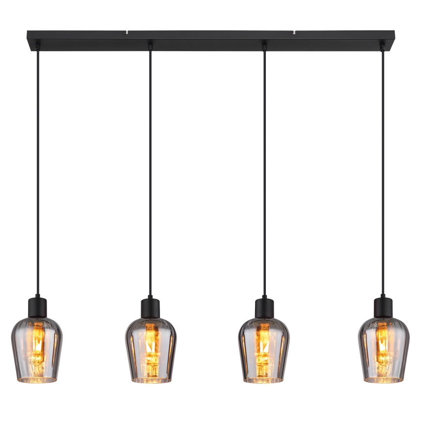 Globo - Chandelier on a string 4xE27/40W/230V black