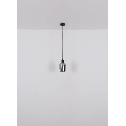 Globo - Chandelier on a string 1xE27/40W/230V d. 13,5 cm black