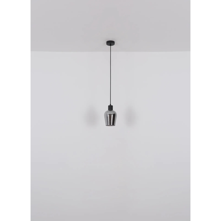 Globo - Chandelier on a string 1xE27/40W/230V d. 13,5 cm black