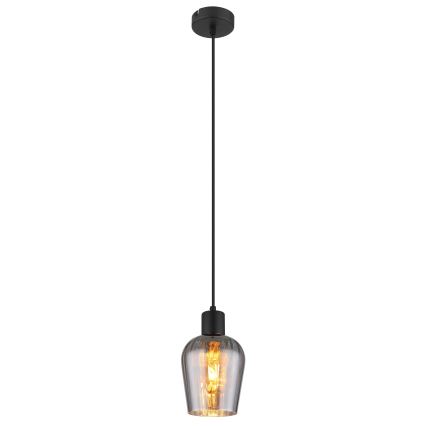 Globo - Chandelier on a string 1xE27/40W/230V d. 13,5 cm black