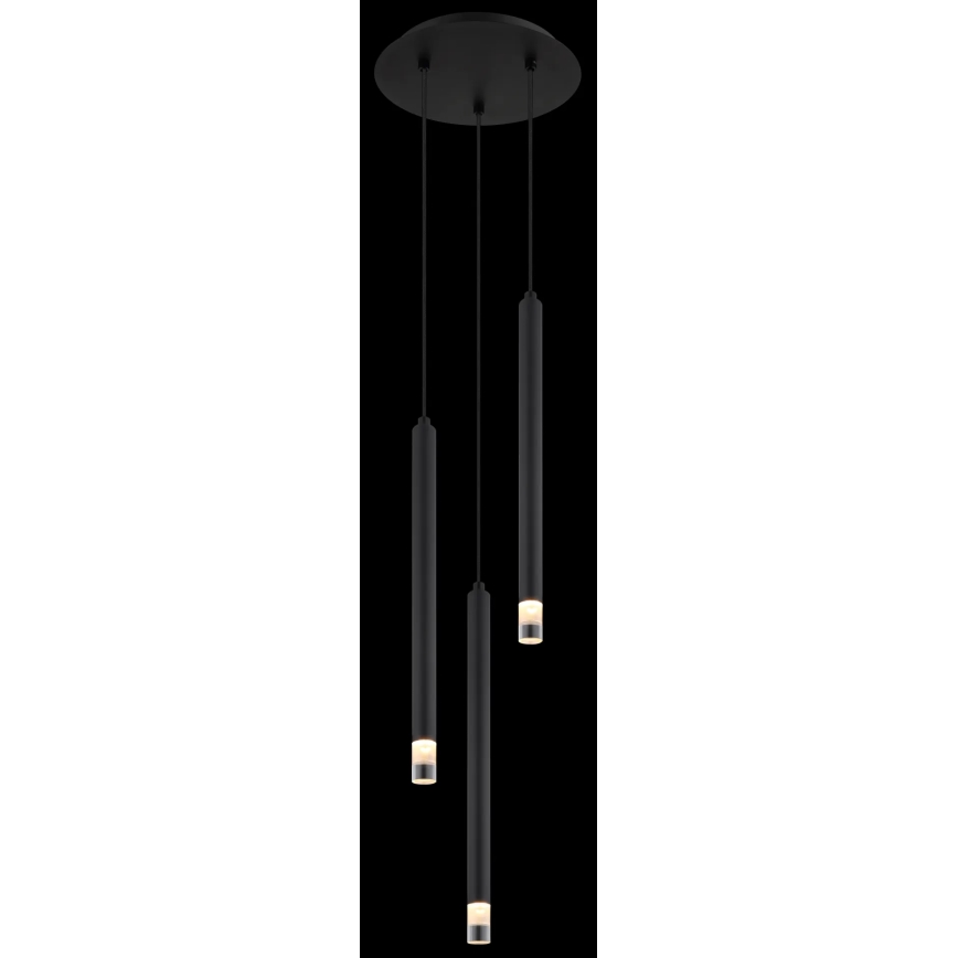 Globo - Chandelier on a string 3xG9/4W/230V d. 24 cm black