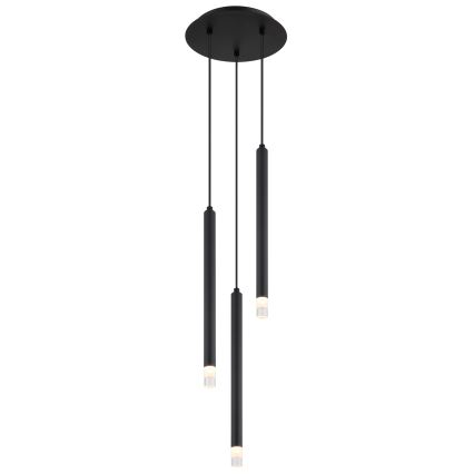 Globo - Chandelier on a string 3xG9/4W/230V d. 24 cm black
