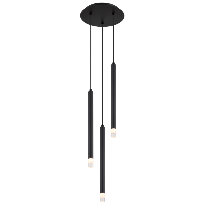 Globo - Chandelier on a string 3xG9/4W/230V d. 24 cm black