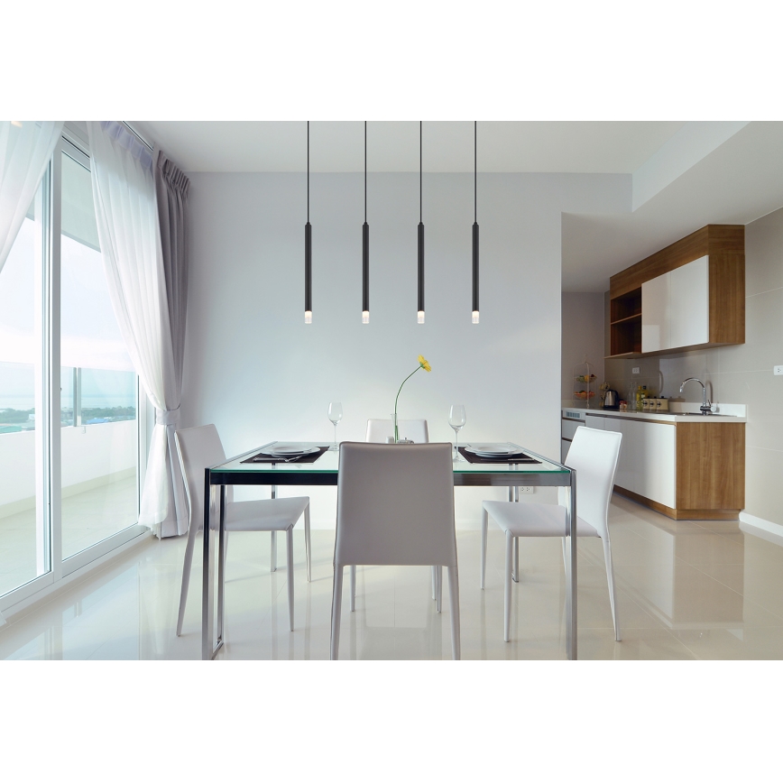 Globo - Chandelier on a string 4xG9/4W/230V black