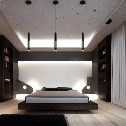 Globo - LED Cable Pendant LED/12W/230V 3000K Black