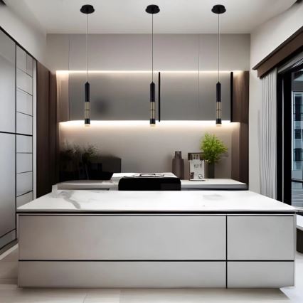 Globo - LED Cable Pendant LED/12W/230V 3000K Black