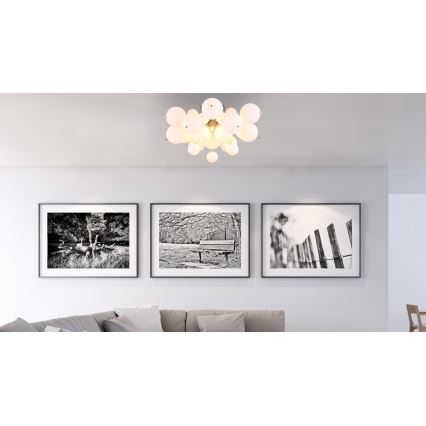 Globo - Surface-mounted chandelier 3xE14/25W/230V d. 55 cm white