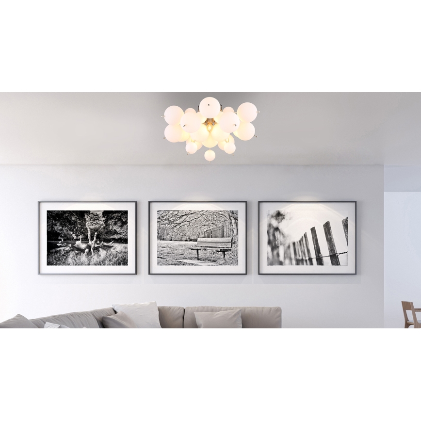 Globo - Surface-mounted chandelier 3xE14/25W/230V d. 55 cm white