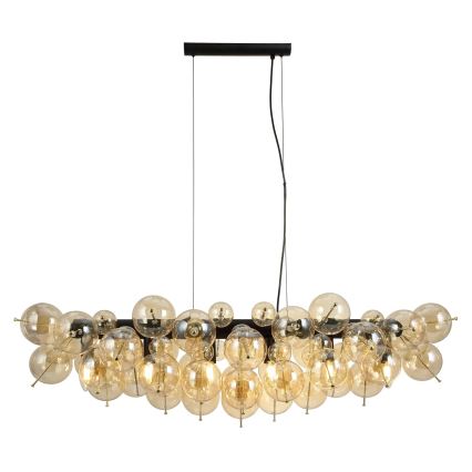 Globo - Cable-suspended chandelier 6xE14/25W/230V gold