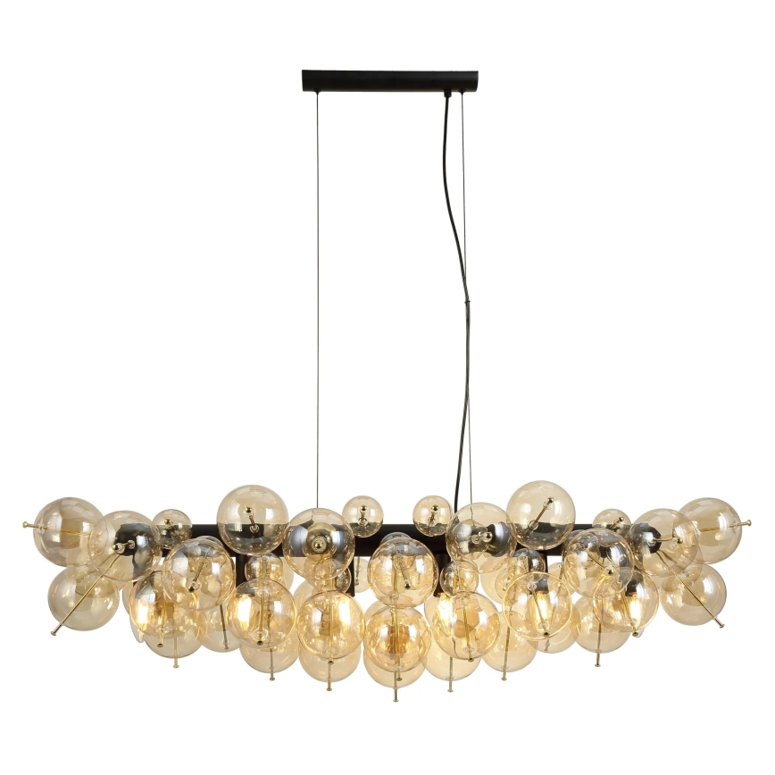 Globo - Cable-suspended chandelier 6xE14/25W/230V gold
