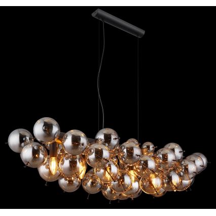 Globo - Cable Pendant Light 6xE14/25W/230V Black