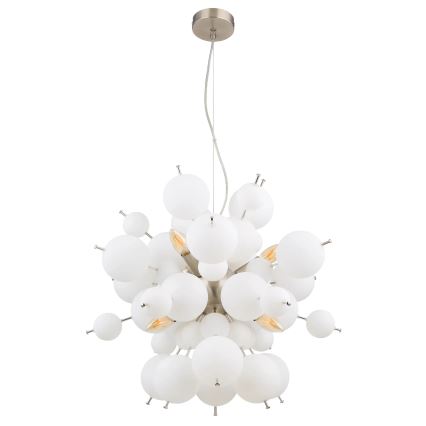 Globo - Chandelier on a string 6xE14/25W/230V d. 55 cm white