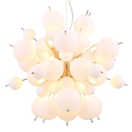 Globo - Chandelier on a string 6xE14/25W/230V d. 55 cm white
