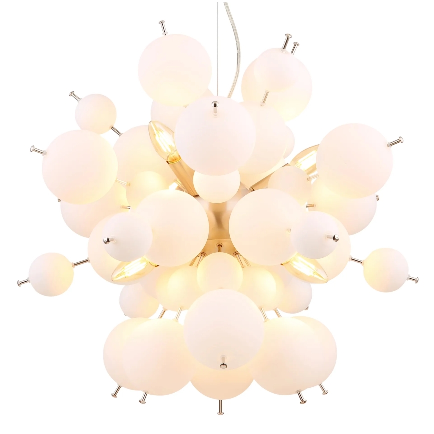 Globo - Chandelier on a string 6xE14/25W/230V d. 55 cm white