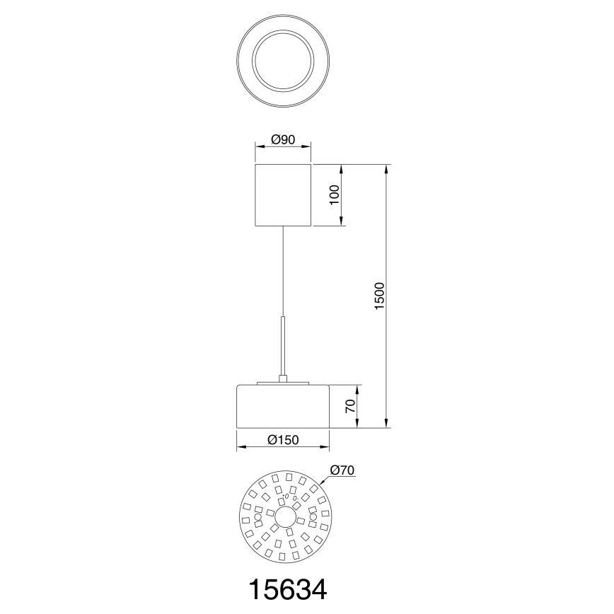 Globo - LED Chandelier on a string LED/6W/230V