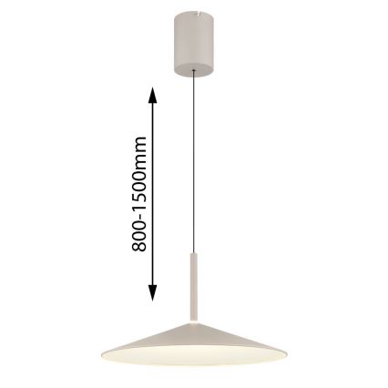 Globo - Cable-Suspended LED Pendant LED/18W/230V 4000K Beige