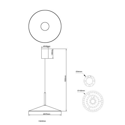 Globo - Cable-Suspended LED Pendant LED/18W/230V 4000K Beige
