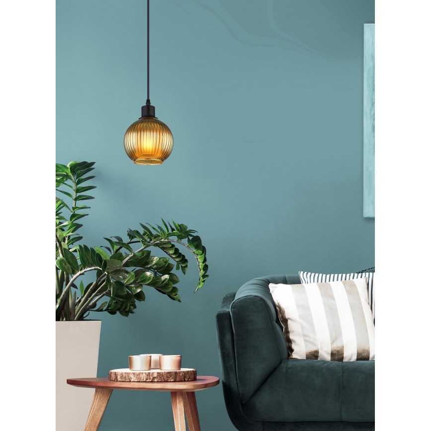 Globo - Chandelier on a string 1xE27/25W/230V d. 15 cm green